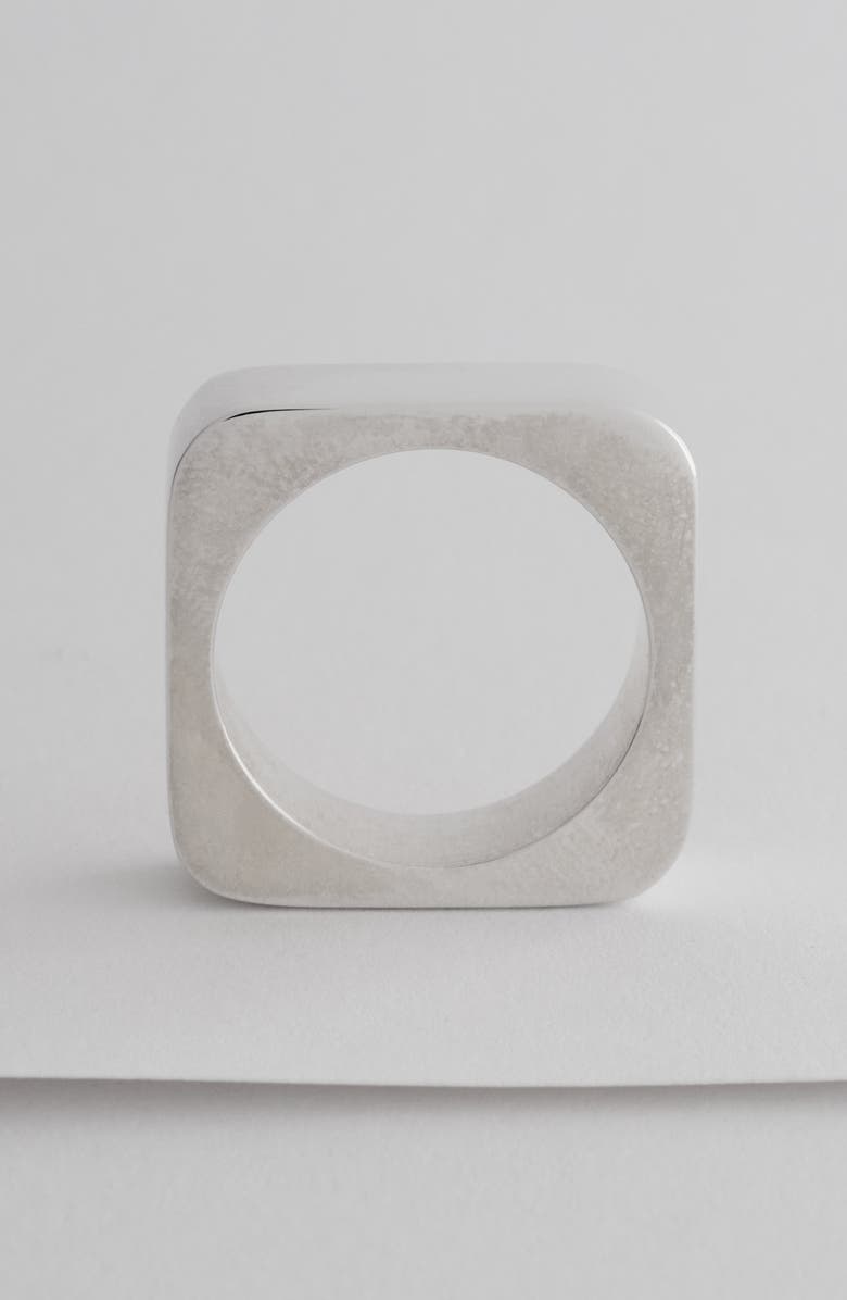 Arkenciel Square Ring in Solid Sterling Silver, Alternate, color, Polished Silver