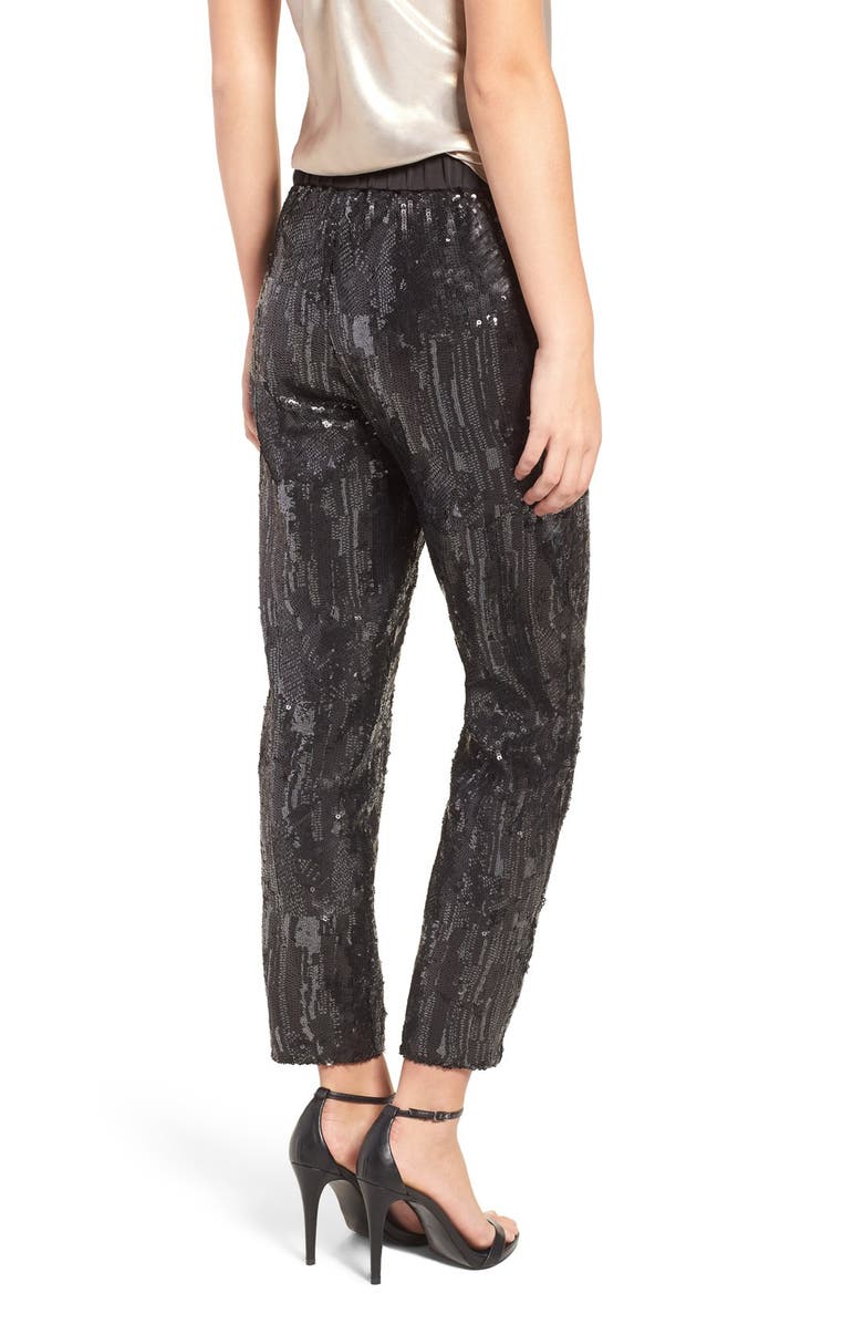 Trouvé Shay Sequin Pants, Alternate, color, 