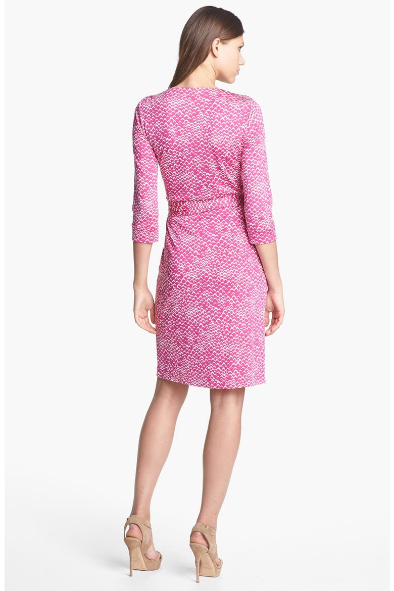 'New Julian 2' Silk Wrap Dress, Alternate, color, BIRDS RASPBERRY