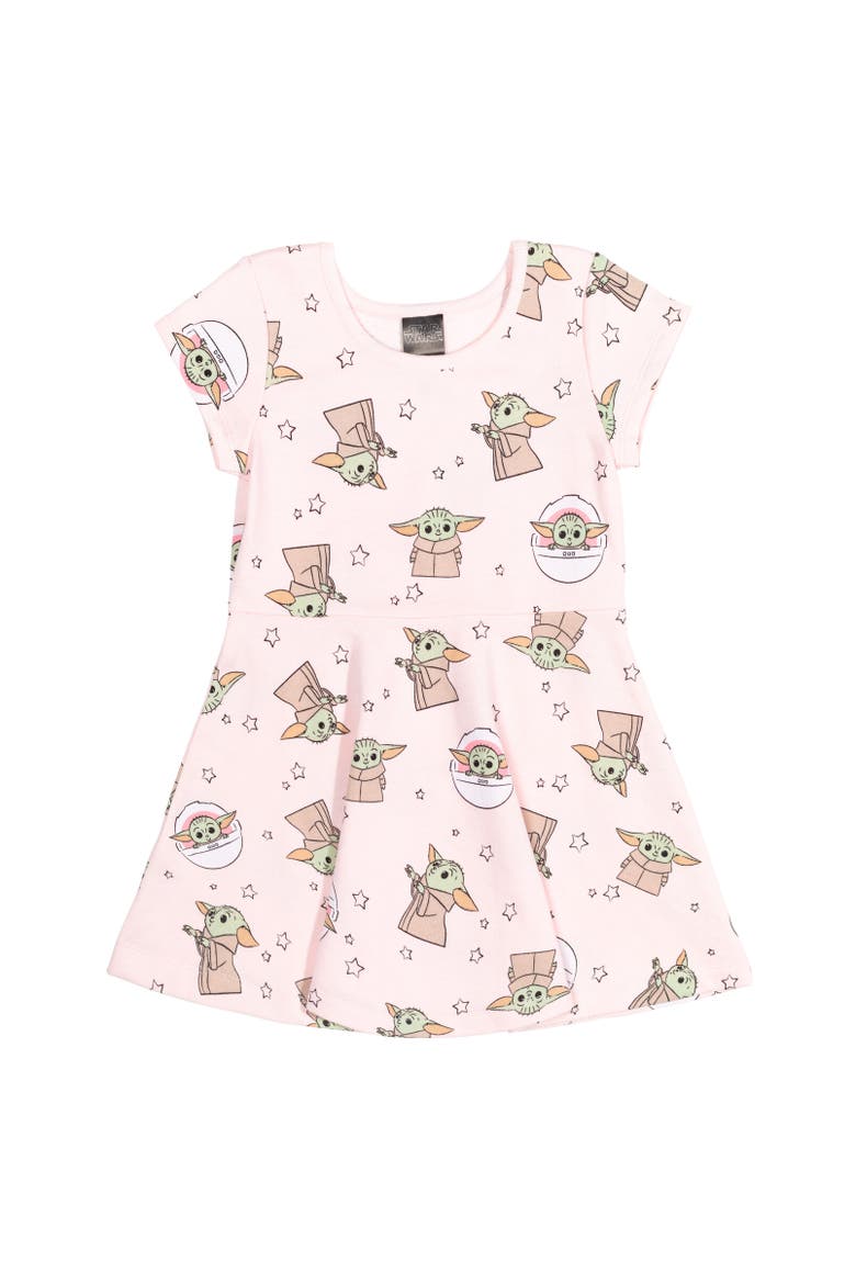 Short Sleeve Skater Dress, Alternate, color, Pink