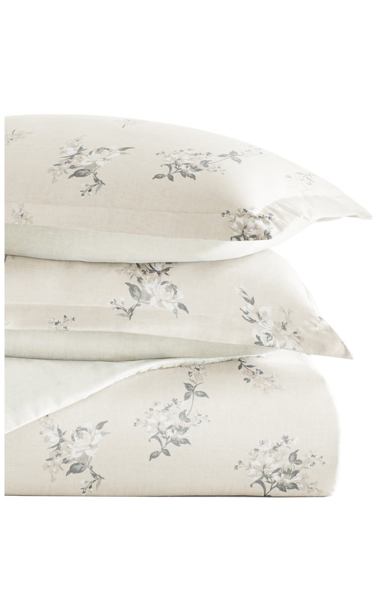 Pattern Duvet Cover & Sham Set, Alternate, color, DELICATE FLORAL IVORY