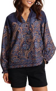 Tommy Bahama Marina Blooms Cotton Blouse