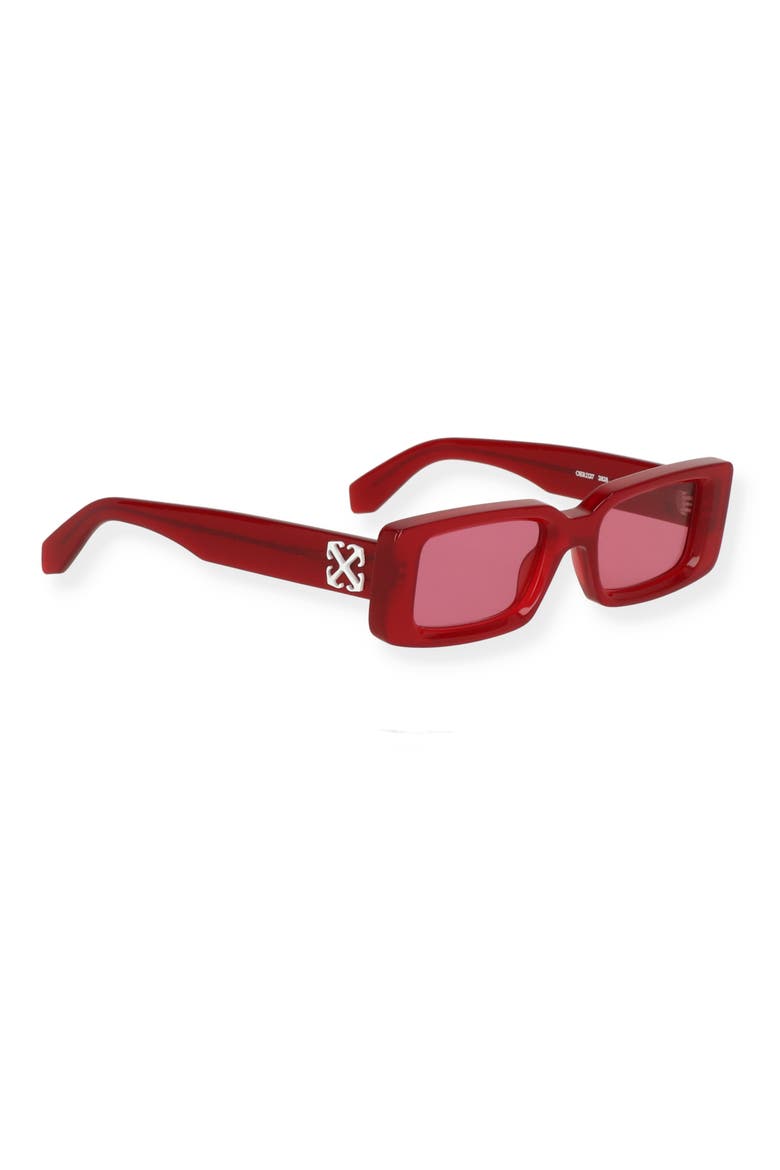 50mm Arthur Rectangular Sunglasses, Alternate, color, BURGUNDY BURGUNDY