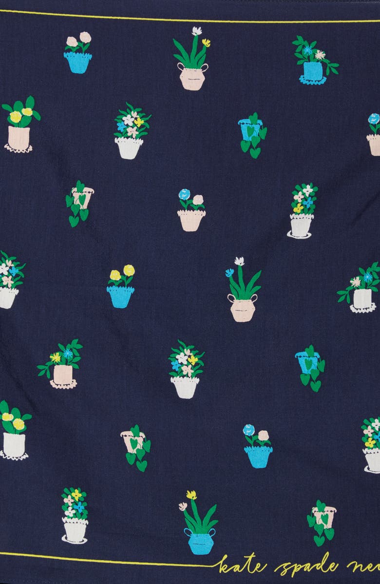 Kate Spade New York House Plants Silk Blend Bandana, Alternate, color, 