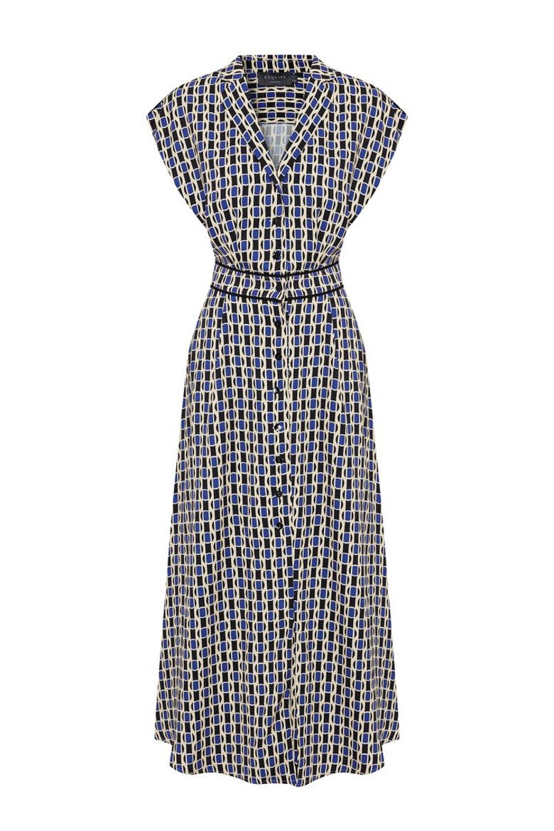 Aitana Midi Dress, Alternate, color, Blue Patterned
