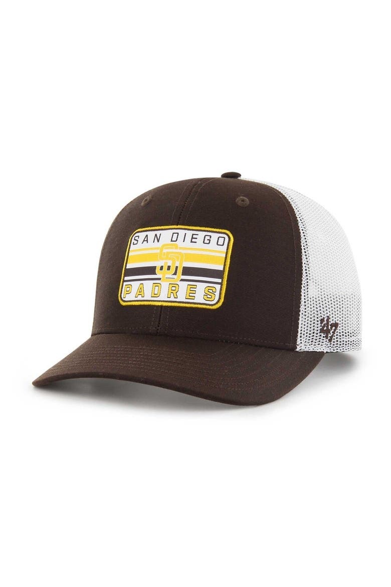Men's '47 Brown San Diego Padres Drifter Trucker Adjustable Hat, Main, color, Brown