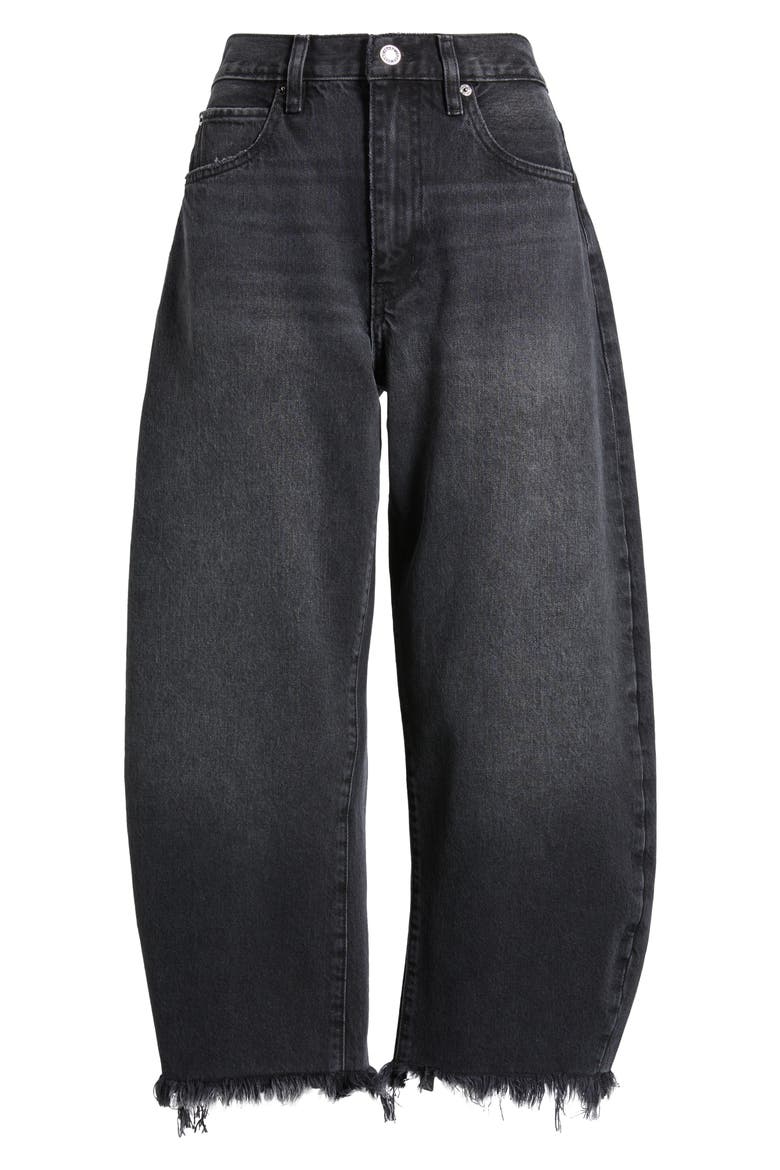 The Bubble Raw Hem Crop Baggy Jeans, Alternate, color, LIMITLESS RAW FRAY
