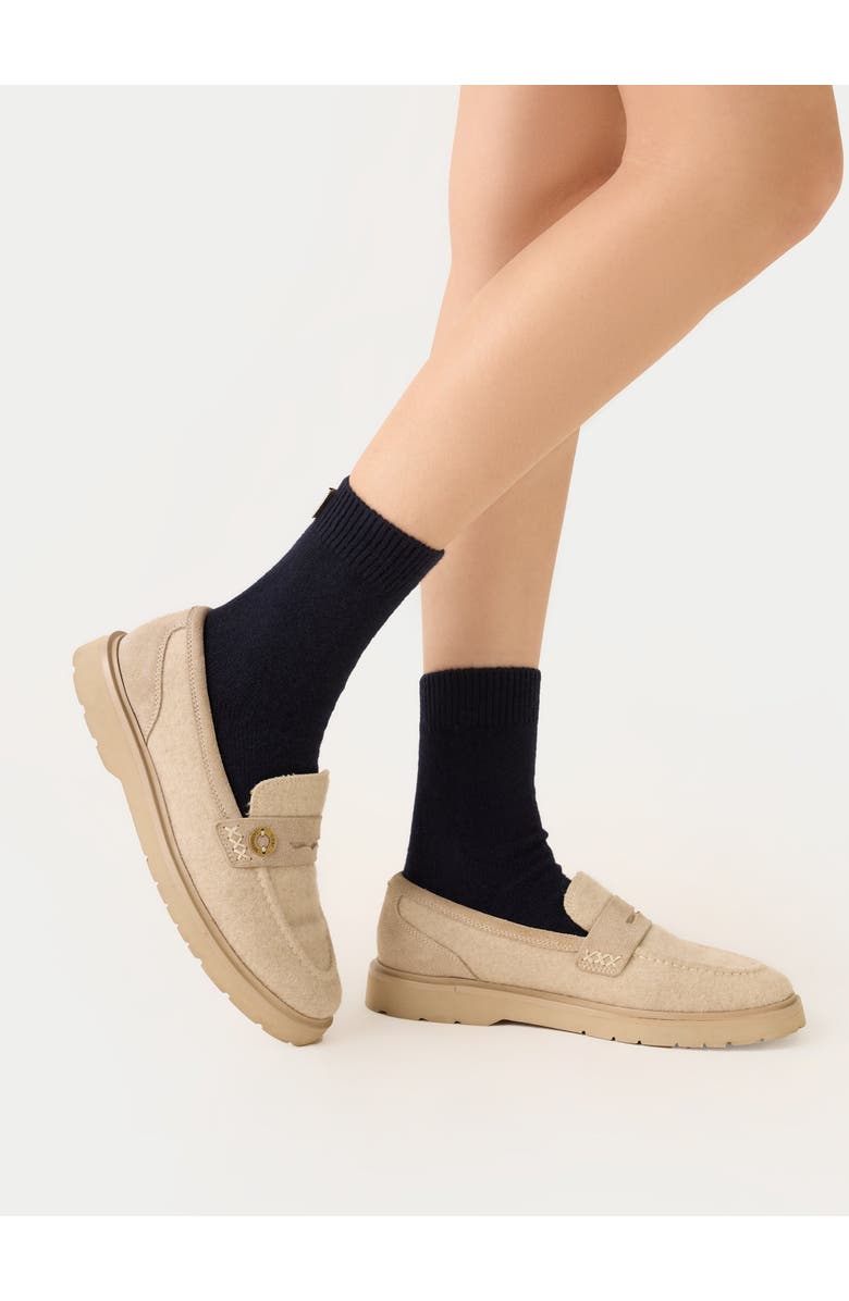 Gobi Cashmere Basic Socks, Alternate, color, Navy Blazer