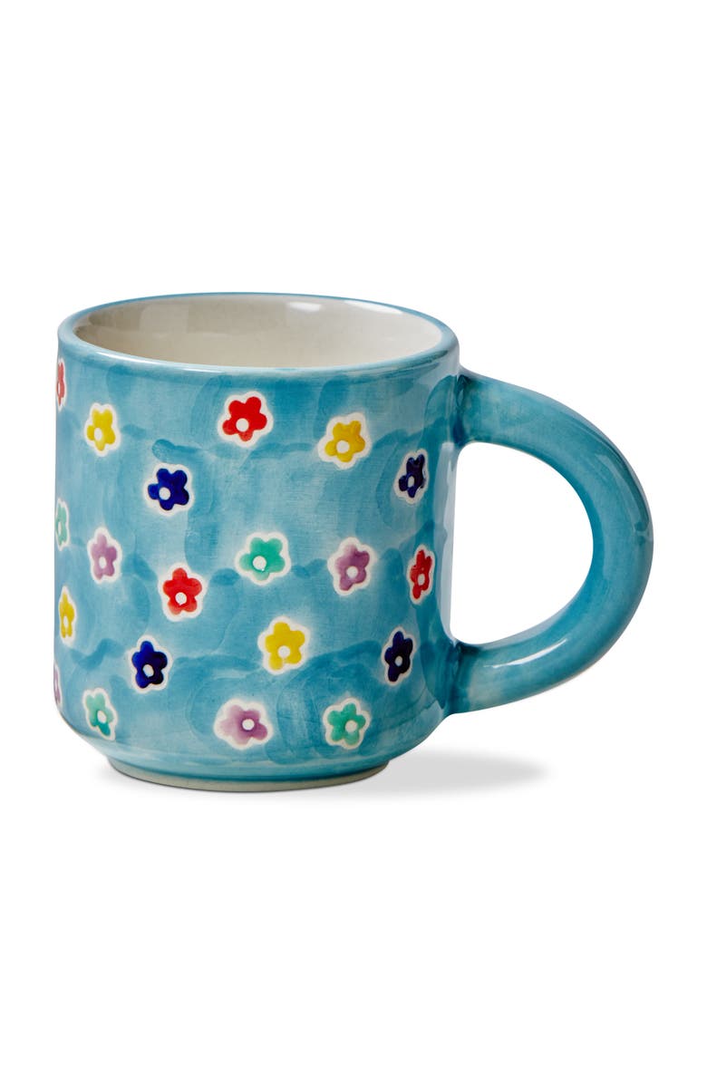 tag Ditzy Flower Espresso Cup Multi Stoneware Everyday, Main, color, Blue