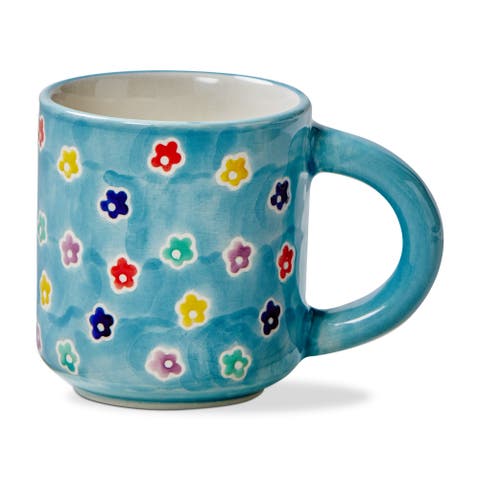 Ditzy Flower Espresso Cup Multi Stoneware Everyday