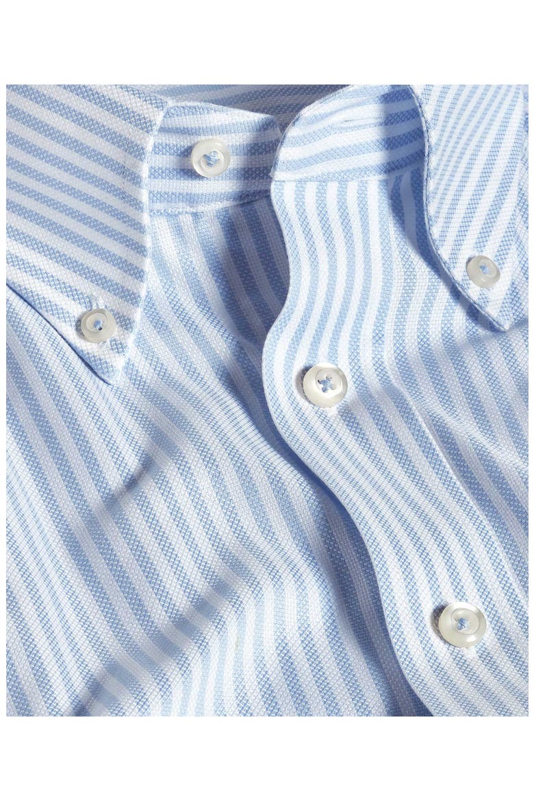 Stripe Cotton Oxford Button-Down Shirt, Alternate, color, WHITE/ SKY