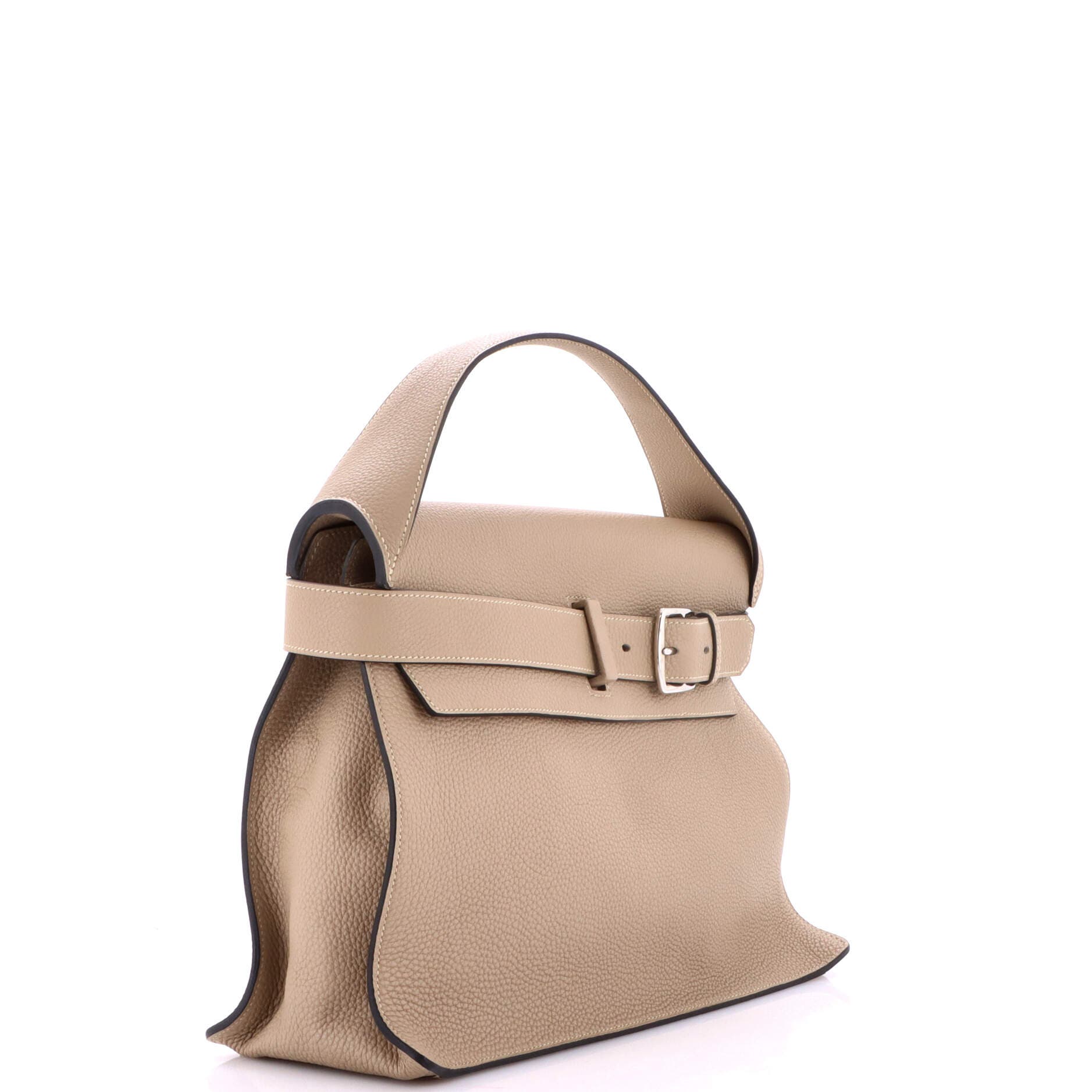 Pre-Owned Hermes Etribelt Bag Togo, Alternate, color, Gris Tourterelle