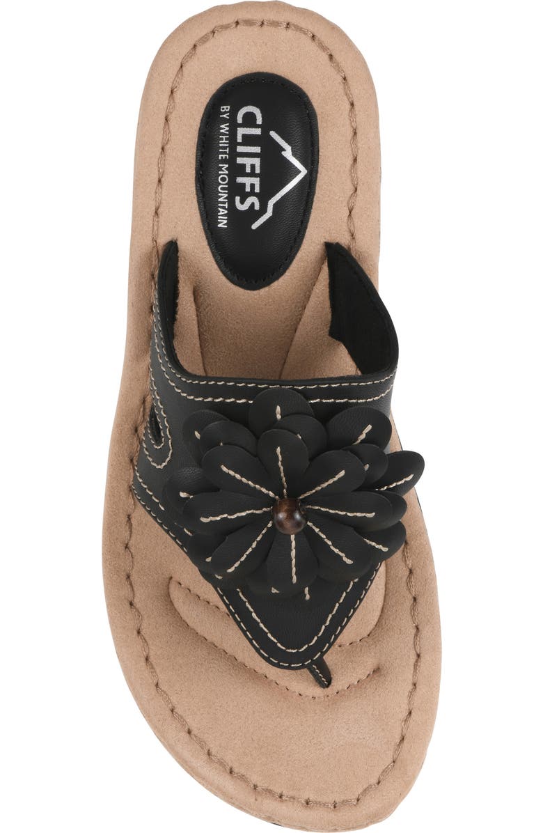 CLIFFS BY WHITE MOUNTAIN Cashlyn Floral Mini Wedge Sandal - Wide Width Available, Alternate, color,