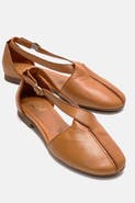 Forever & Always Shoes Fable Leather Side Cut Ballet Flat