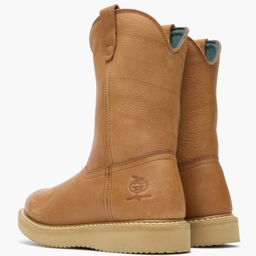 Georgia Boot Wedge Work Wellington In Brown