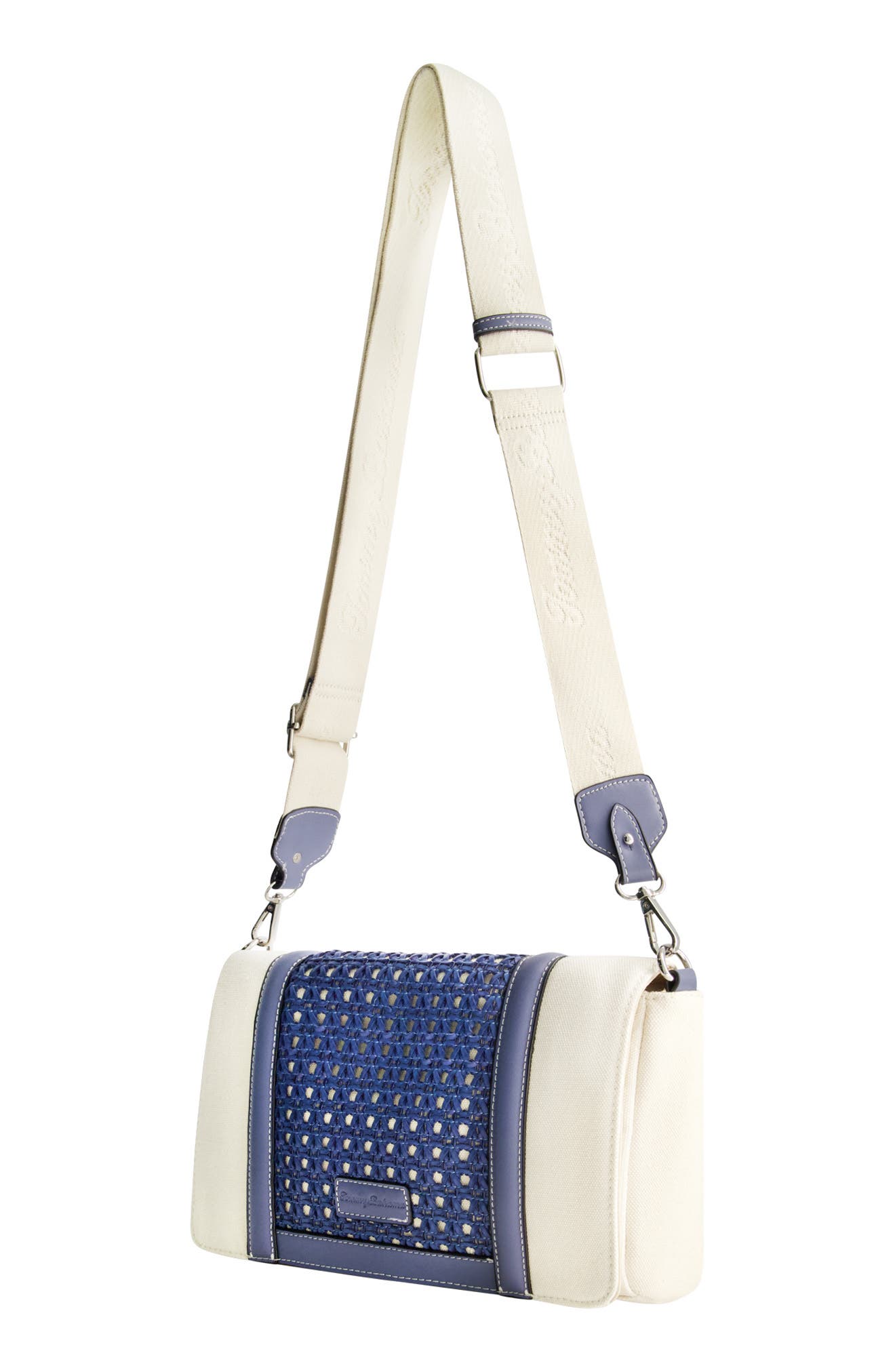 Tommy Bahama Woven Flap Crossbody Bag, Alternate, color, Blue