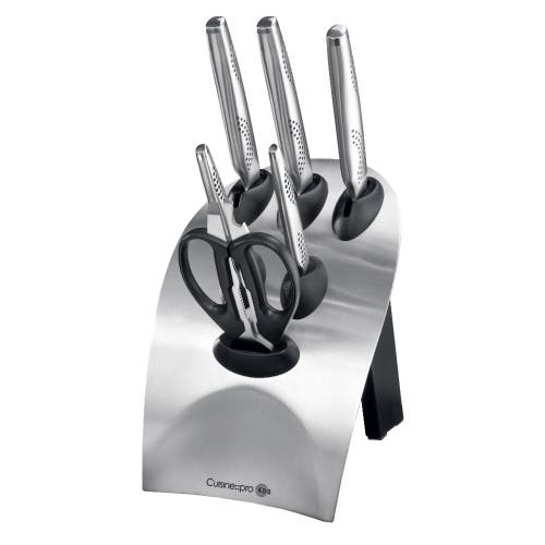 Cuisine::pro Id3 Tora 7pc Knife Block Set In Silver