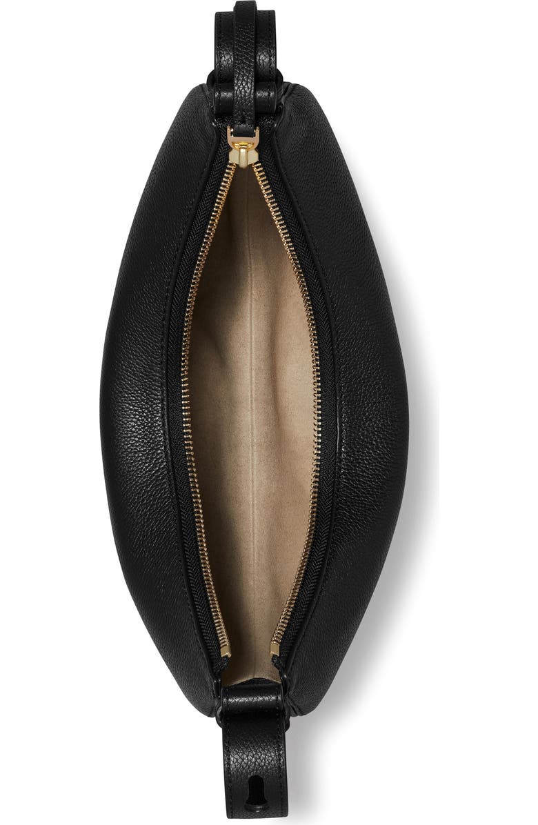 Tory Burch Romy Half Moon Shoulder Bag, Alternate, color, Black