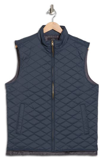 Weatherproof Vintage Diamond Quilted Vest In Blue