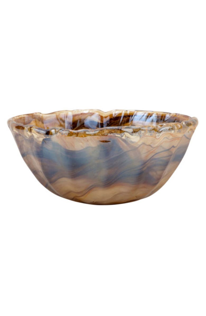 VIETRI Onda Small Glass Bowl, Alternate, color, Brown