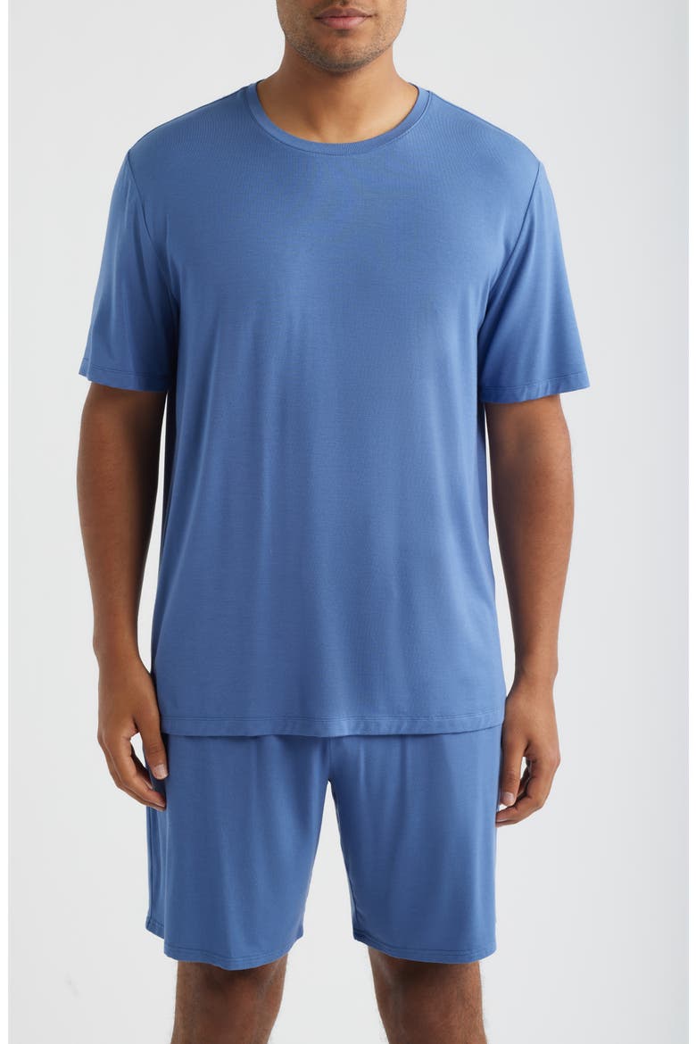 Moonlight Eco Stretch Modal Pajama T-Shirt, Main, color, BLUE BIJOU
