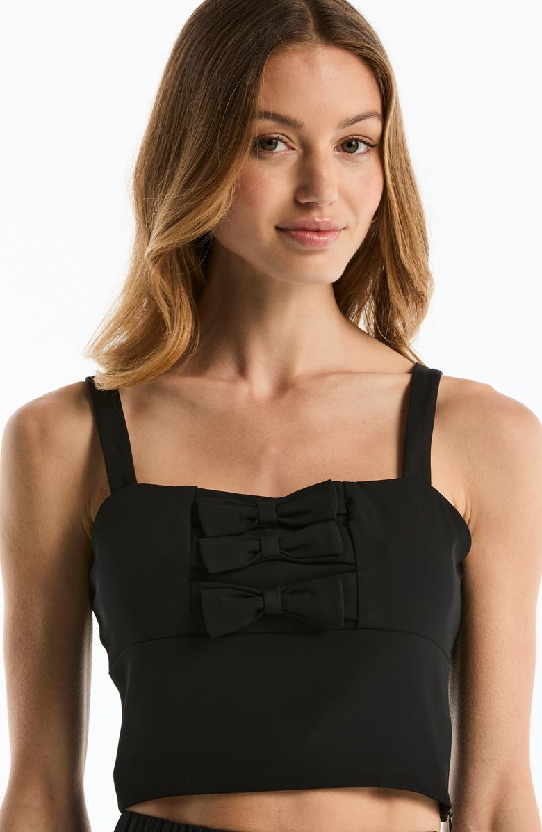 Laundry by Shelli Segal Bow Detail Bustier Top, Alternate, color, Black