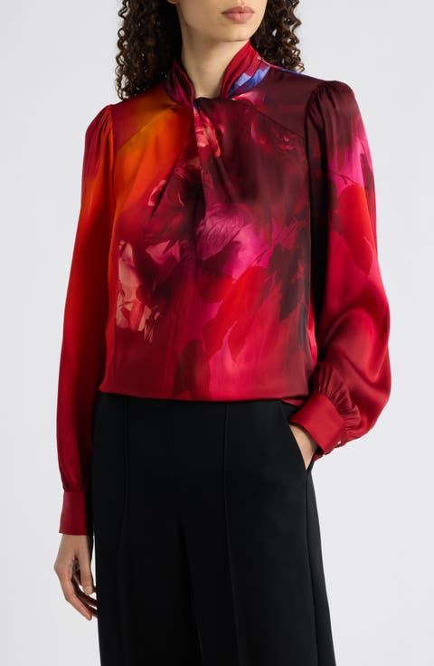 Lola Twisted Neck Silk Blend Top