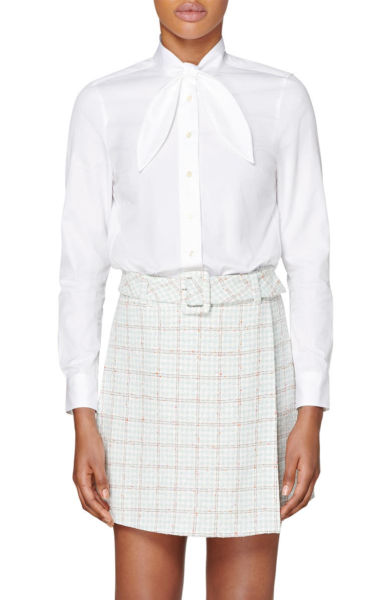 SUISTUDIO Drake Neckerchief Gingham Shirt, Main, color,