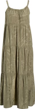 Splendid Maven Leaf Print Maxi Dress