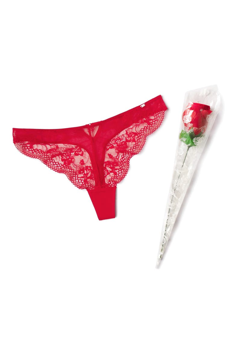 Rose Delivery Thong, Alternate, color, TIMELESS RED