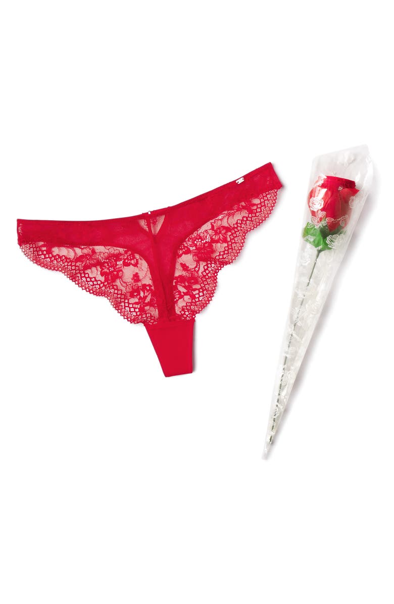 SAVAGE X FENTY Rose Delivery Thong, Alternate, color, Timeless Red