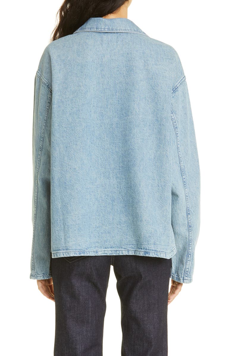 Nili Lotan Harper Denim Top, Alternate, color, 