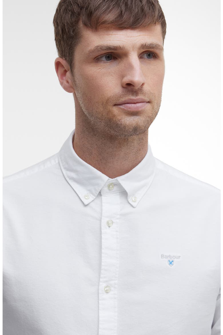Oxtown Tailored Fit Cotton Button-Down Shirt, Alternate, color, WHITE