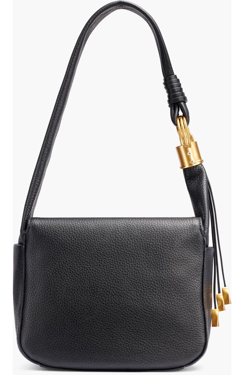 Donna Karan New York Tartan Shoulder, Alternate, color, Blk/Gold