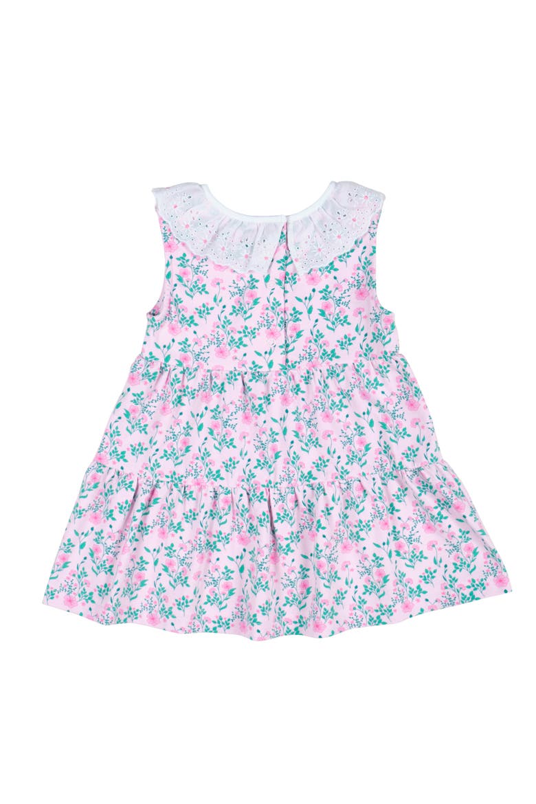 Floral Print Dress with Eyelet Collar, Alternate, color, Pink