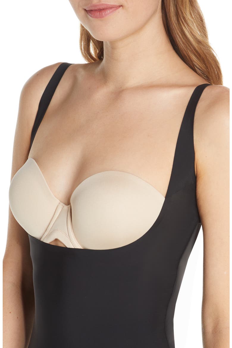 3-in-1 Open Bust Shaping Slip, Alternate, color, BLACK