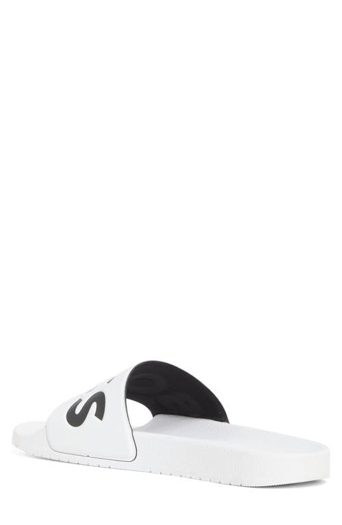 Hugo Boss Boss Aryeh Slide Sandal In White