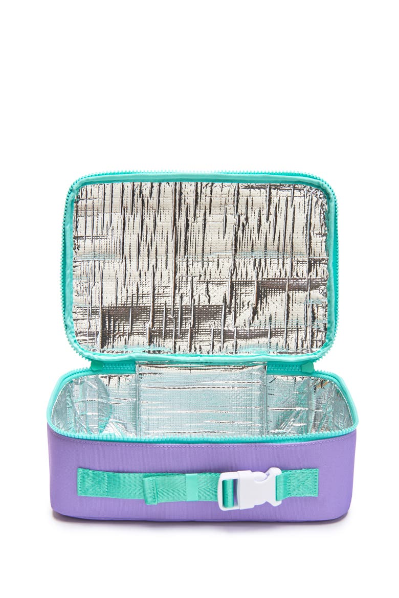 Kids' Patched Lunchbox, Alternate, color, Purple Checker