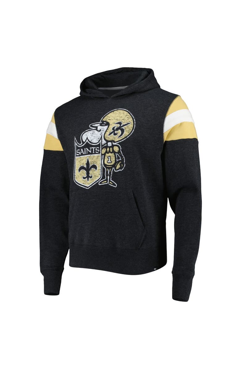 '47 Men's '47 Black New Orleans Saints Legacy Premier Nico Pullover Hoodie, Alternate, color, Black
