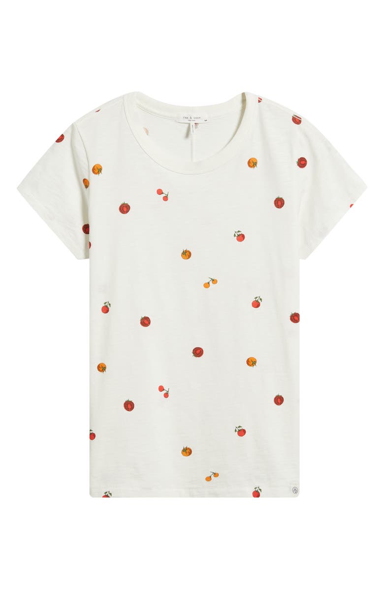 rag & bone Tomatoes Cotton Graphic Baby Tee, Alternate, color, Ecru