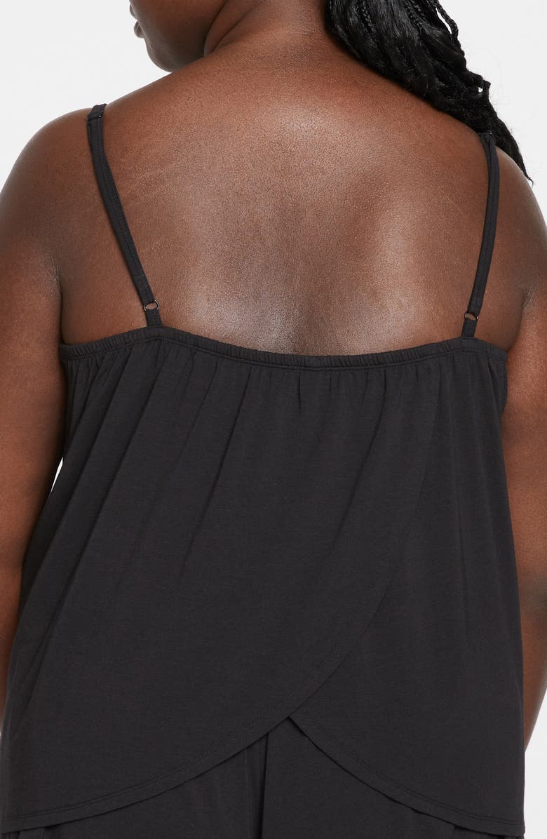 Universal Standard Natalie Jersey Camisole & Shorts Sleep Set, Alternate, color, Black