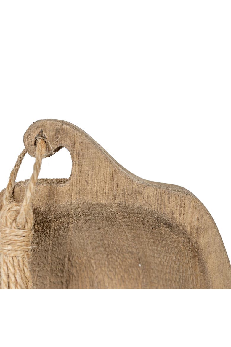 Pumpkin Trinket Dish Brown Wood & Jute, Alternate, color, Brown