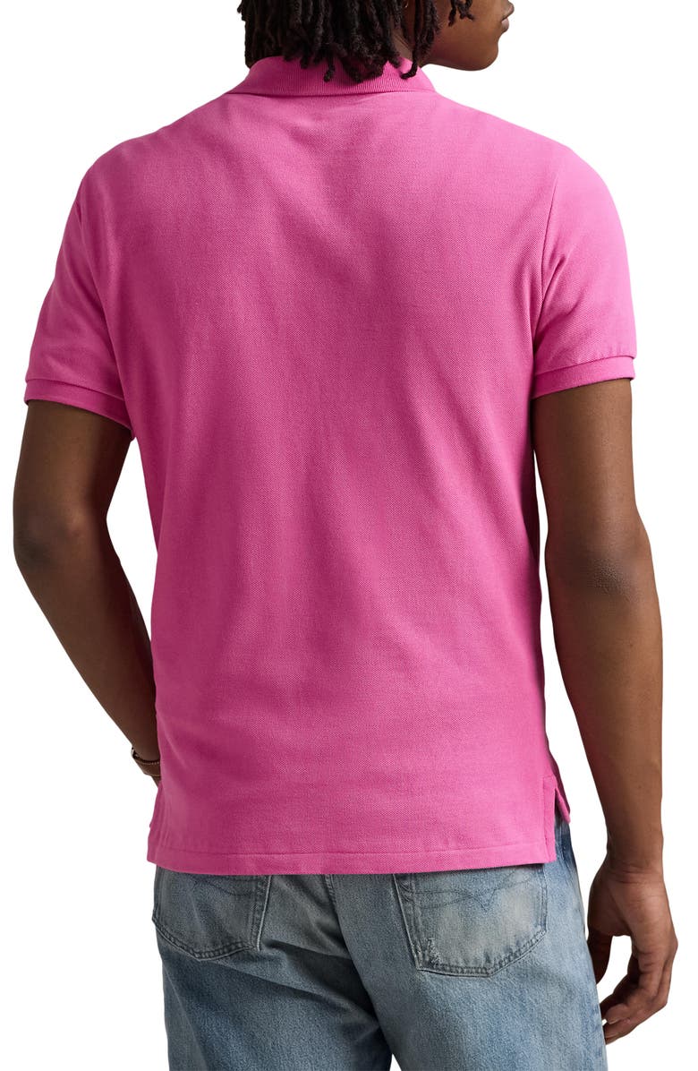 Polo Ralph Lauren The Iconic Solid Pink Cotton Piqué Polo, Alternate, color, 