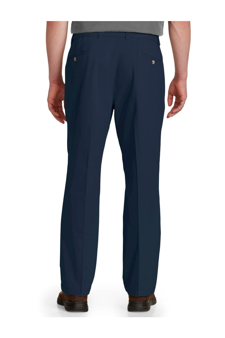 Big & Tall Waist-Relaxer Pleated Twill Pants, Alternate, color, NEW NAVY