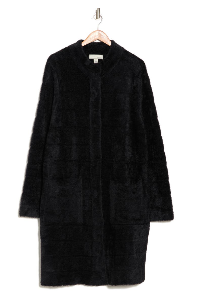 Colette Faux Fur Coat, Alternate, color, BLACK