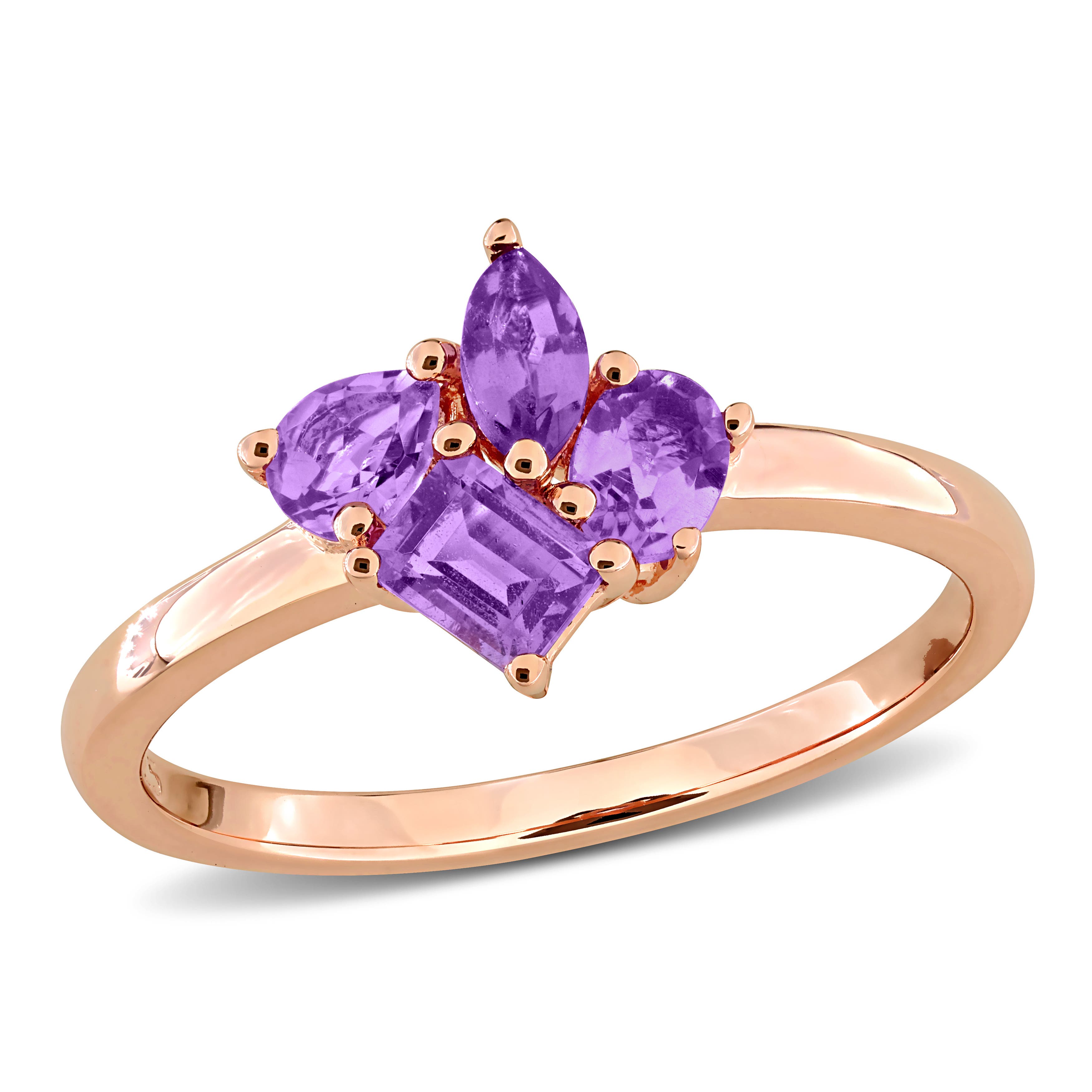 selected Amethyst/Rose-Plated