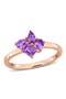 selected Amethyst/Rose-Plated