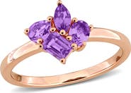 Julianna B. Gemstone Cluster Ring in Plated Sterling Silver