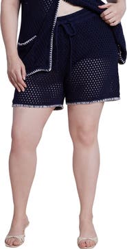 ELOQUII Crochet Knitted Short