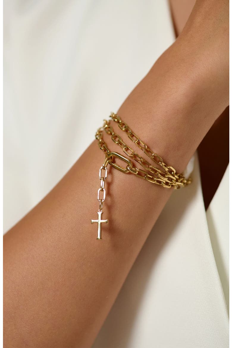 Chain Breaker Convertible Wrap Necklace / Bracelet, Alternate, color, 18k Gold Plated